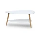 Masuta de cafea OVALA alba placa din MDF 90x67x45 cm