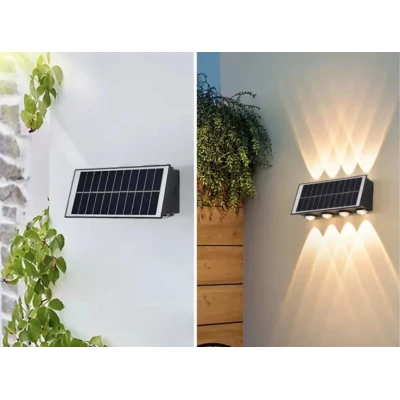 Lampa solara bidirectionala cu lumina SUS si JOS 12 LED
