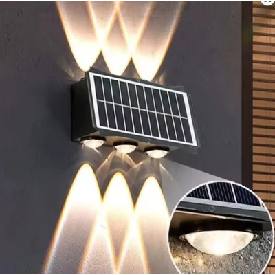 Lampa solara bidirectionala cu lumina SUS si JOS 12 LED