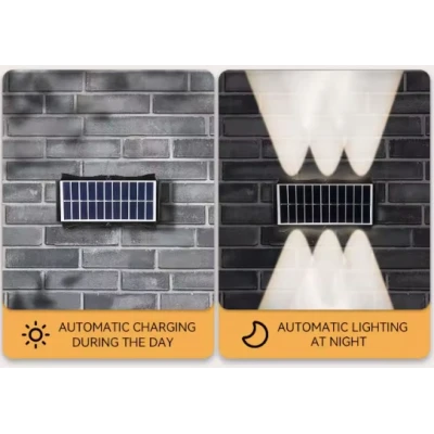 Lampa solara bidirectionala cu lumina SUS si JOS 12 LED