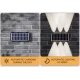 Lampa solara bidirectionala cu lumina SUS si JOS 12 LED