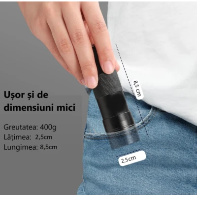 Mini Lanterna UV cu Iluminare ultravioleta autentificarea documentelor si bancnotelor 9cm