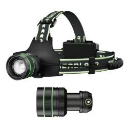 Lanterna de cap LED reincarcabila zoom reglabil 3 acumulatori lumina puternica 