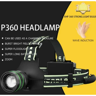 Lanterna de cap LED reincarcabila zoom reglabil 3 acumulatori lumina puternica