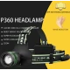 Lanterna de cap LED reincarcabila zoom reglabil 3 acumulatori lumina puternica