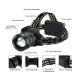 Lanterna de cap LED reincarcabila zoom reglabil 3 acumulatori lumina puternica