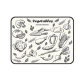 Covoras tip Scurgator vase 40x30cm alb cu model fund antiderapant pentru bucatarie