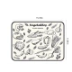 Covoras tip Scurgator vase 40x30cm alb cu model fund antiderapant pentru bucatarie