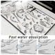 Covoras tip Scurgator vase 40x30cm alb cu model fund antiderapant pentru bucatarie