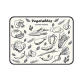 Covoras tip Scurgator vase 40x30cm alb cu model fund antiderapant pentru bucatarie