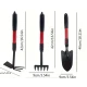 Set 3 ustensile pentru gradina lopatica grebla si cultivator maner ergonomic antiderapant