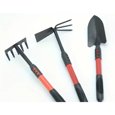 Set 3 ustensile pentru gradina lopatica grebla si cultivator maner ergonomic antiderapant