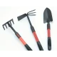 Set 3 ustensile pentru gradina lopatica grebla si cultivator maner ergonomic antiderapant