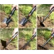 Set 3 ustensile pentru gradina lopatica grebla si cultivator maner ergonomic antiderapant