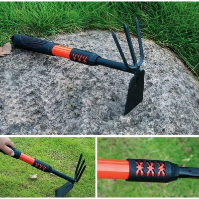 Set 3 ustensile pentru gradina lopatica grebla si cultivator maner ergonomic antiderapant