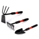 Set 3 ustensile pentru gradina lopatica grebla si cultivator maner ergonomic antiderapant