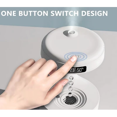 Umidificator si difuzor de aroma tehnologie Anti Gravity 600ml cu afisaj ora si lumina ambientala