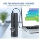 Rasnita electrica reincarcabila pentru sare piper diverse condimente USB indicator LED reglaj granulatie