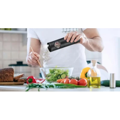Rasnita electrica reincarcabila pentru sare piper diverse condimente USB indicator LED reglaj granulatie