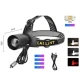Lanterna frontala LED YM T102 cu zoom profesionala lumina alba/rosie si incarcare USB