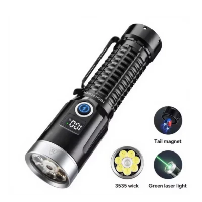 Lanterna LED YM F701 cu lumina verde raza de actiune 500m de 3000lm