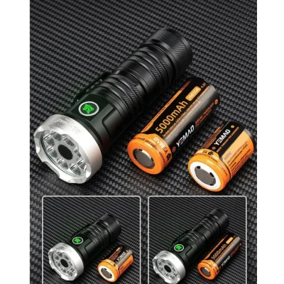 Lanterna tactica reincarcabila YM F963X lumina multicolora filtru UV IP55 raza 300M