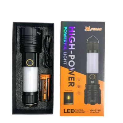 Lanterna tactica LED reincarcabila YM G780 de 5000mAh lumina COB la 360 grade