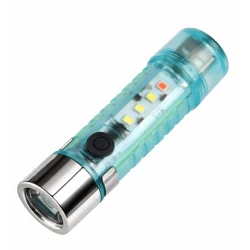 Mini Lanterna LED multifunctionala CB 023 cu design transparent si incarcare USB