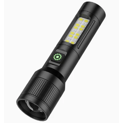 Lanterna multifunctionala LED CB 503A TG cu panou lateral COB si incarcare USB