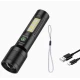 Lanterna multifunctionala LED CB 503A TG cu panou lateral COB si incarcare USB