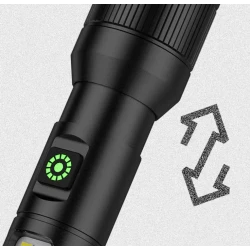Lanterna multifunctionala LED CB 503A TG cu panou lateral COB si incarcare USB