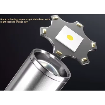 Lanterna telescopica cu zoom CB 005 TG cu afisaj baterie si carlig de prindere
