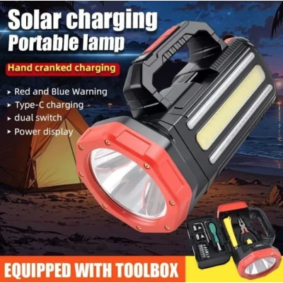 Lanterna multifunctionala CB 5515 tip trusa scule cu LED puternic COB si incarcare USB C