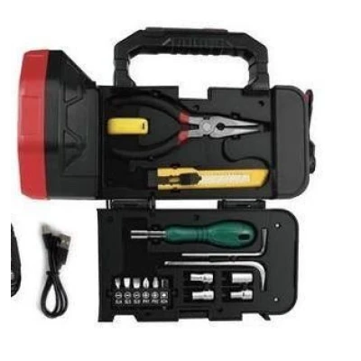 Lanterna multifunctionala CB 5515 tip trusa scule cu LED puternic COB si incarcare USB C