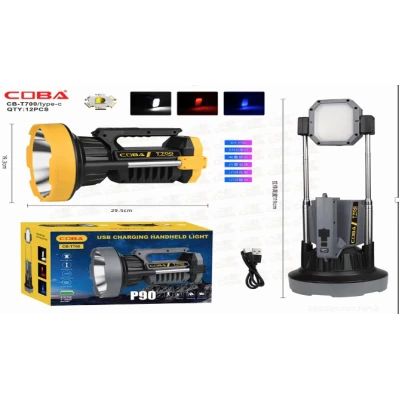 Lampa multifunctionala cu incarcare USB COBA T700 P90 si tija extindere 110cm
