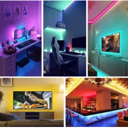 Kit Banda Led RGB Pentru Tv cu conectare USB lungime 2M telecomanda inclusa