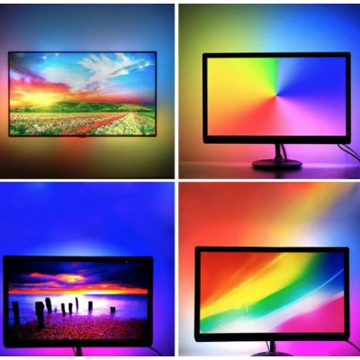 Kit Banda Led RGB Pentru Tv cu conectare USB lungime 5M telecomanda inclusa
