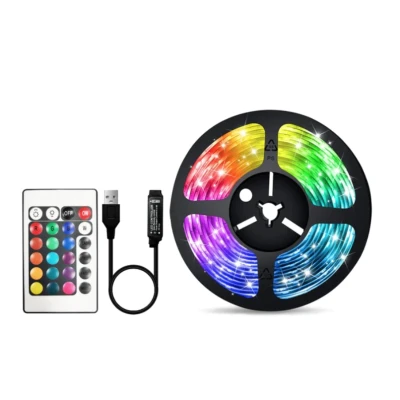 Kit Banda Led RGB Pentru Tv cu conectare USB lungime 5M telecomanda inclusa