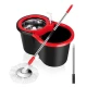 Set mop rotativ si galeata cu sistem de stoarcere maner reglabil din otel Inoxidabil cu 5 rezerve