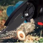 Mini fierastrau electric 6 inch lama utila cu 1 acumulator 48V rezervor ulei pentru lubrifiere 2 lanturi