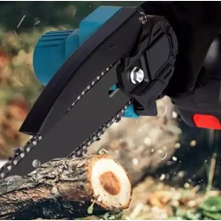 Mini fierastrau electric 6 inch lama utila cu 1 acumulator 48V rezervor ulei pentru lubrifiere 2 lanturi