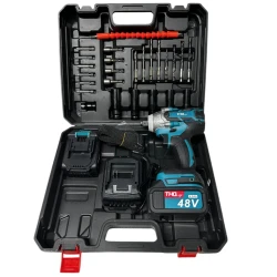 Trusa Pistol Impact 2 acumulatori 48V 4Ah Cuplu 350 Nm si accesorii albastru