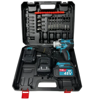 Trusa Pistol Impact 2 acumulatori 48V 4Ah Cuplu 350 Nm si accesorii albastru