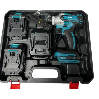 Trusa Pistol Impact 2 acumulatori 48V 4Ah Cuplu 350 Nm si accesorii albastru