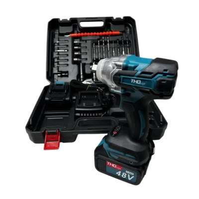 Trusa Pistol Impact 2 acumulatori 48V 4Ah Cuplu 350 Nm si accesorii albastru