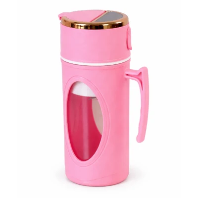 Blender portabil electric pentru smoothie 8 lame recipient tip cana cu capac si maner