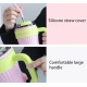 Cana cu maner si pai reutilizabil marime MEDIE design modern texturat