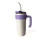 Cana cu maner si pai reutilizabil marime MEDIE design modern texturat