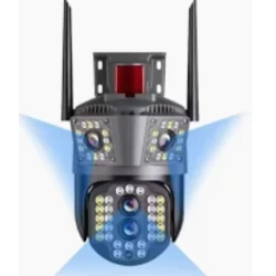 Camera de supraveghere tripla 4K WiFi Zoom 10x PTZ Detectare Umana Auto Tracking IP66