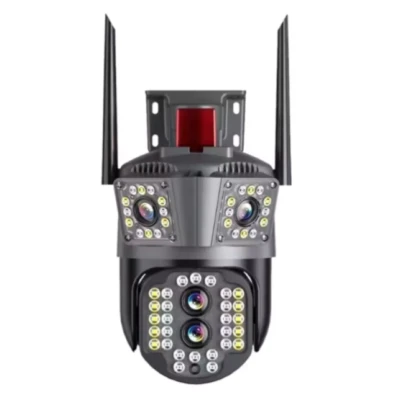 Camera de supraveghere tripla 4K WiFi Zoom 10x PTZ Detectare Umana Auto Tracking IP66